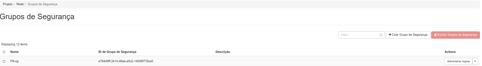 Criar Rede Cloud Serpro