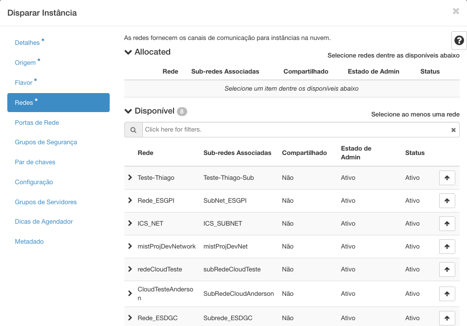 Detalhes da Instancia Cloud Serpro